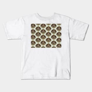 Green Victorian Flowers Kids T-Shirt